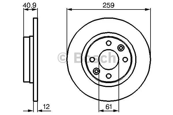 BOSCH 0986479164 Диск тормозной передний в наличии Украина
