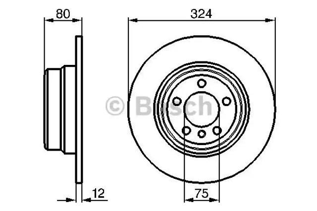 BOSCH 0986479167 Диск тормозной задний в наличии Ужгород