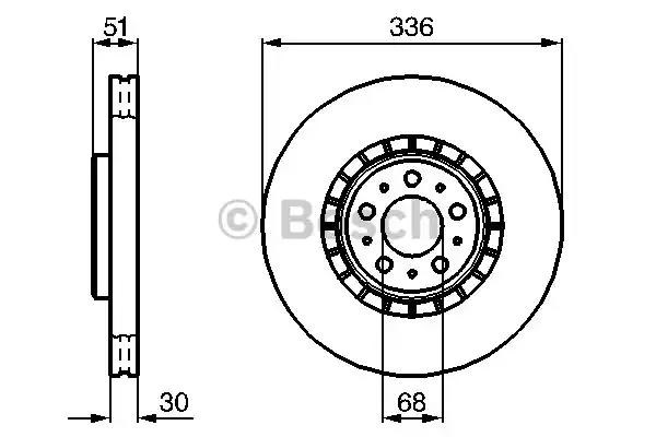 BOSCH 0986479202 Диск тормозной передний в наличии Ровно