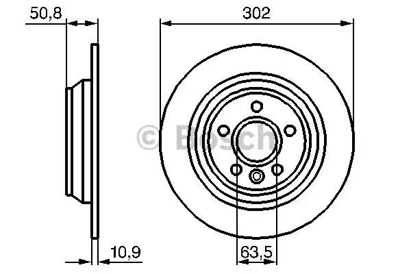BOSCH 0986479254 Диск тормозной задний в наличии Николаев