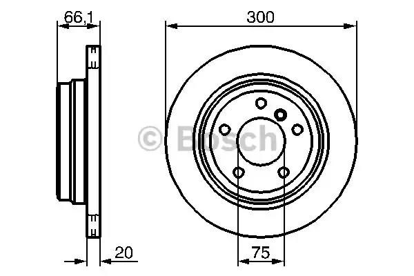 BOSCH 0986479263 Диск тормозной задний в наличии Павлоград