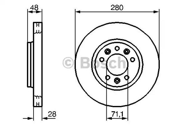 Передний тормозной диск 0986479266 BOSCH