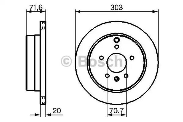 Задний тормозной диск 0986479268 BOSCH