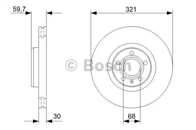 BOSCH 0986479300 Передние тормозные диски в наличии Ровно