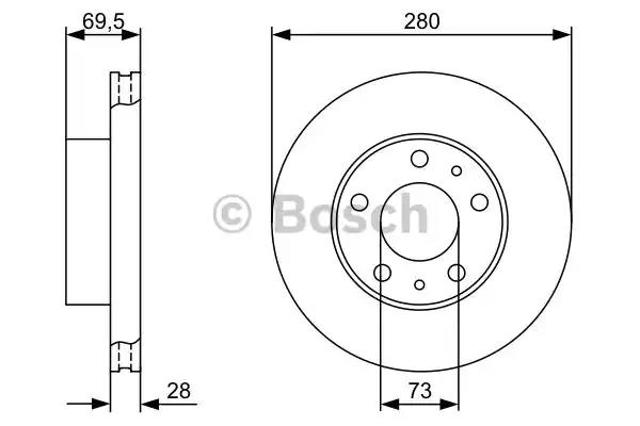 BOSCH 0986479313 Диск тормозной передний в наличии Украина