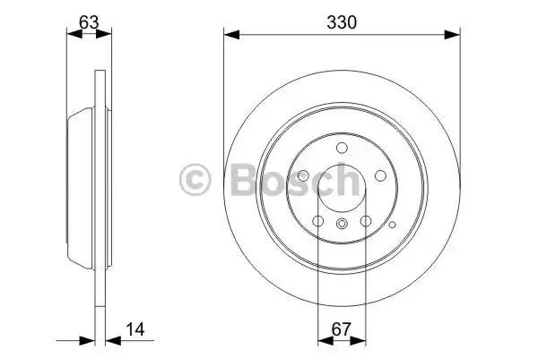 BOSCH 0986479330 Диск тормозной задний в наличии Днепр