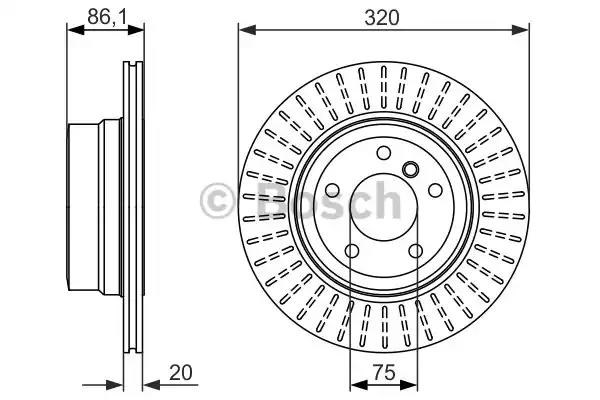 BOSCH 0986479351 Диск тормозной задний в наличии Полтава
