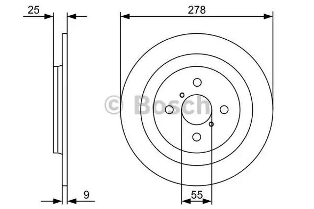 Тормозной диск 0986479360 BOSCH