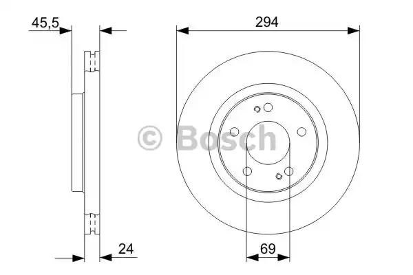 BOSCH 0986479372 Передние тормозные диски в наличии Павлоград
