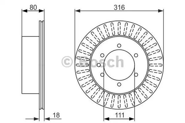 BOSCH 0986479385 Диск тормозной задний в наличии Запорожье