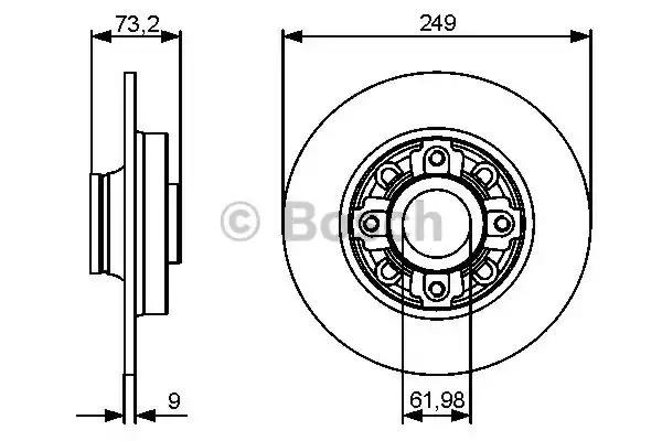 Тормозные диски 0986479400 BOSCH