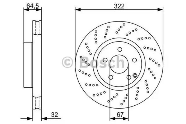 0986479408 BOSCH Диск тормозной передний купить в Львов