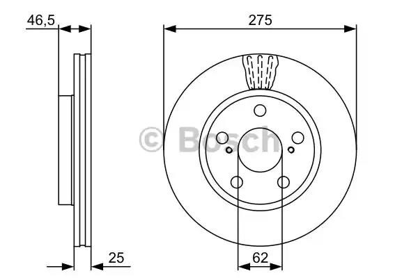 BOSCH 0986479428 Передние тормозные диски в наличии Украина