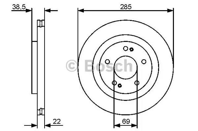 Передний тормозной диск 0986479470 BOSCH
