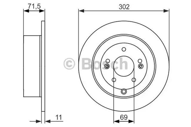 Тормозные диски 0986479509 BOSCH