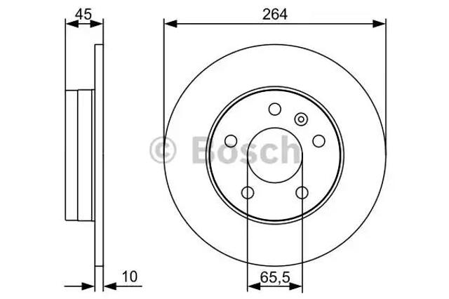 Задний тормозной диск 0986479516 BOSCH