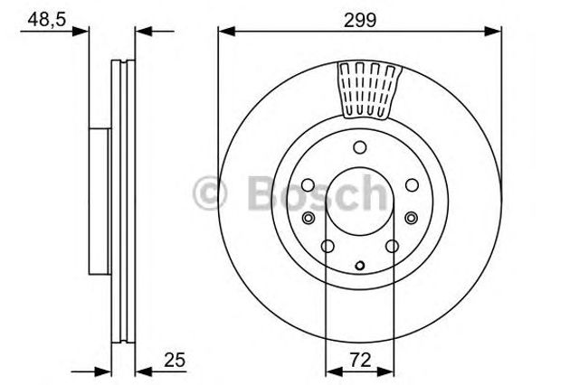 0986479542 BOSCH Передние тормозные диски купить в Сумы