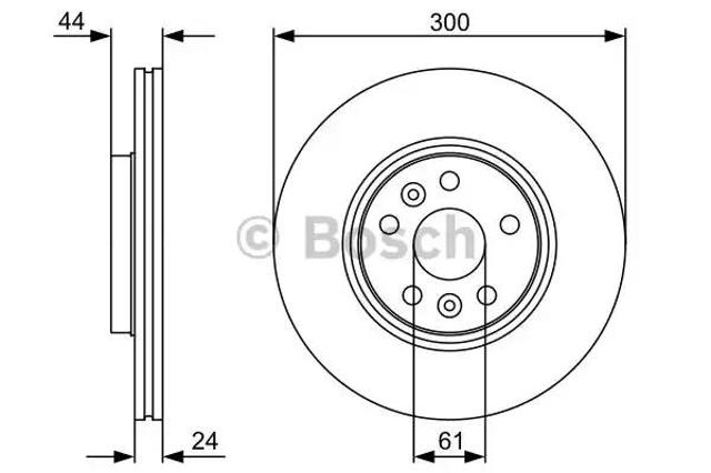 Передний тормозной диск 0986479554 BOSCH