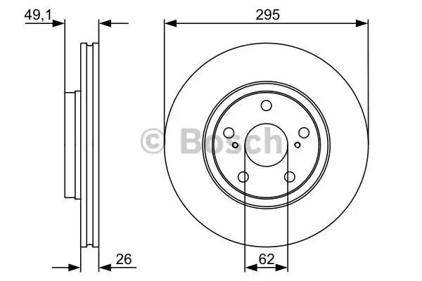 BOSCH 0986479560 Передние тормозные диски в наличии Харьков