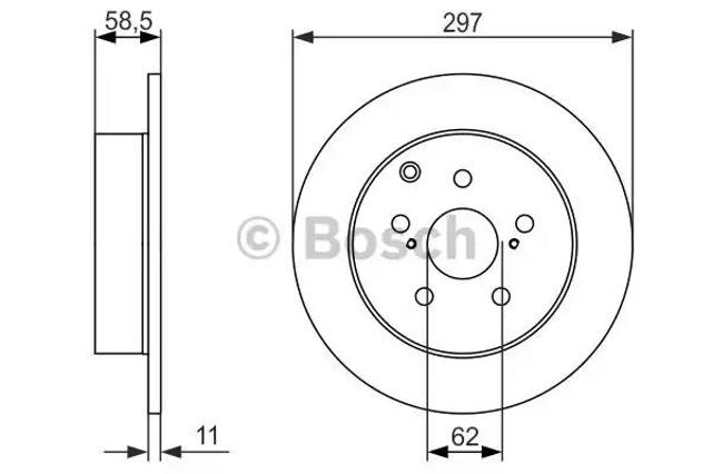 Тормозной диск 0986479574 BOSCH