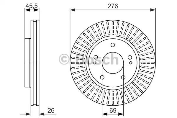 0986479604 BOSCH Передние тормозные диски купить в Украина