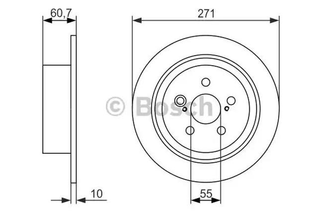 Тормозной диск 0986479613 BOSCH