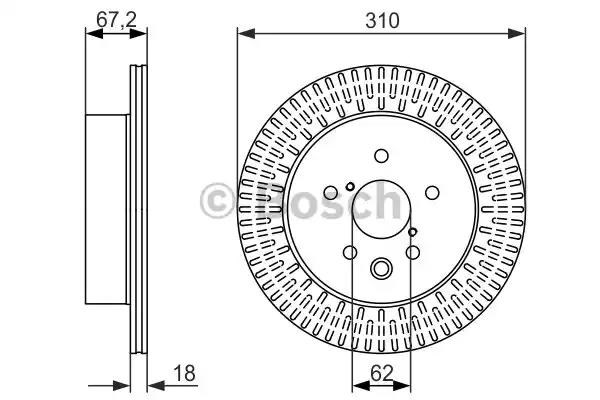 Дисковый тормоз 0986479615 BOSCH
