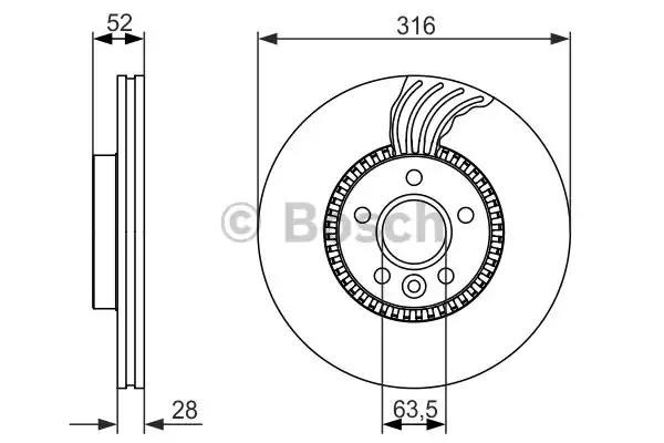 0986479620 BOSCH Передние тормозные диски купить в Полтава