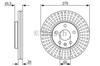 Диск тормозной передний 0986479643 BOSCH