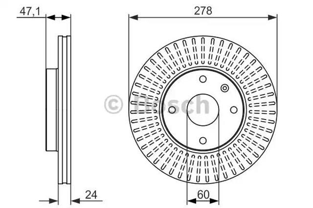 BOSCH 0986479649 Передние тормозные диски в наличии Ужгород