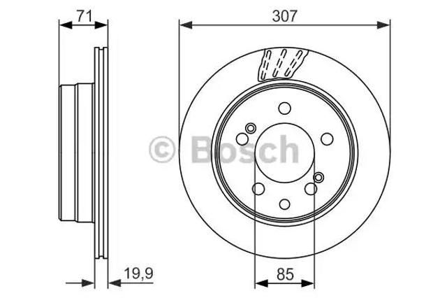 Задний дисковый тормоз 0986479665 BOSCH