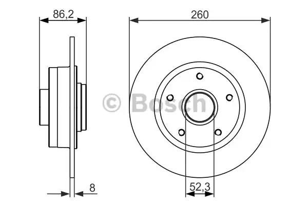 Диск тормозной задний 0986479684 BOSCH