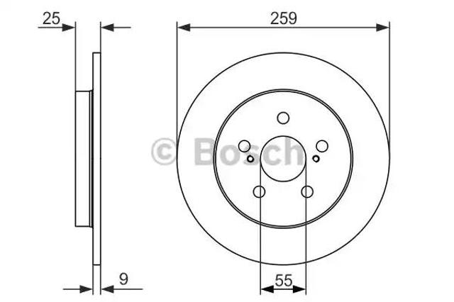 Тормозной диск 0986479721 BOSCH