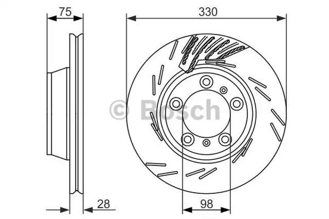 Задний дисковый тормоз 0986479732 BOSCH