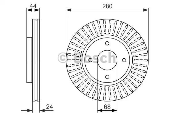 BOSCH 0986479737 Передние тормозные диски в наличии Тернополь