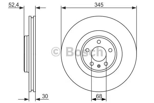BOSCH 0986479747 Диск тормозной передний в наличии Кривой Рог