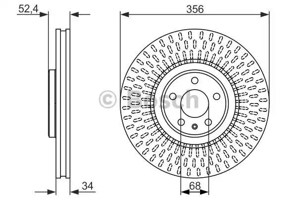 BOSCH 0986479748 Диск тормозной передний в наличии Винница
