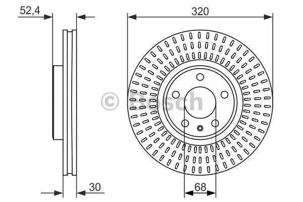 0986479753 BOSCH Передние тормозные диски купить в Одесса