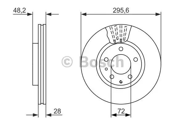 0986479758 BOSCH Диск тормозной передний купить в Ровно