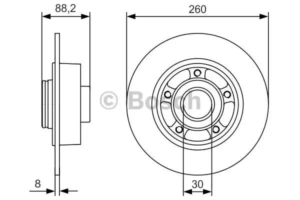 Диск тормозной задний 0986479761 BOSCH
