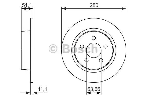 0986479762 BOSCH Диск тормозной задний купить в Ирпень