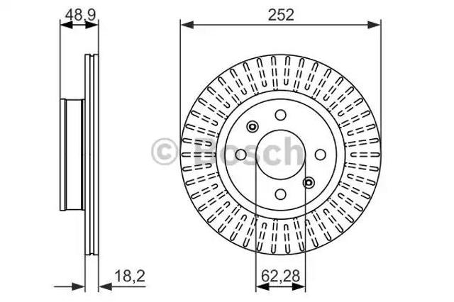 BOSCH 0986479770 Передние тормозные диски в наличии Киев