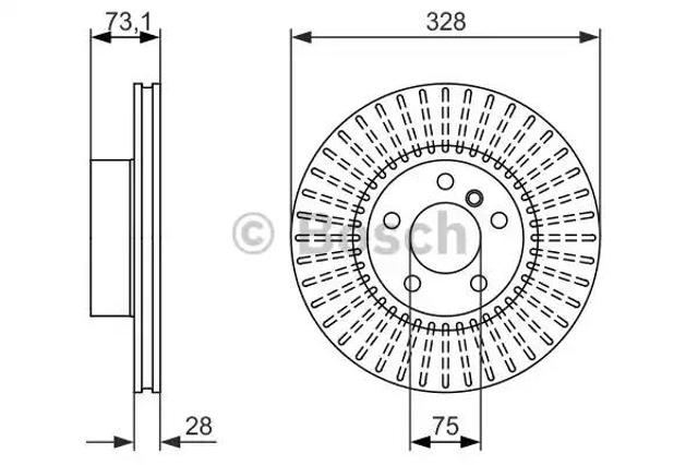 BOSCH 0986479771 Передние тормозные диски в наличии Украина