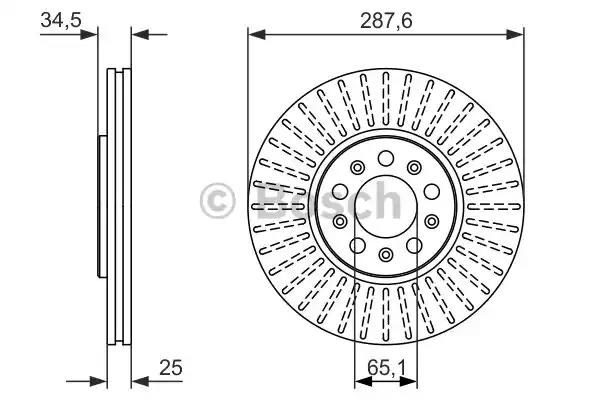 0986479914 BOSCH Диск тормозной передний купить в Винница