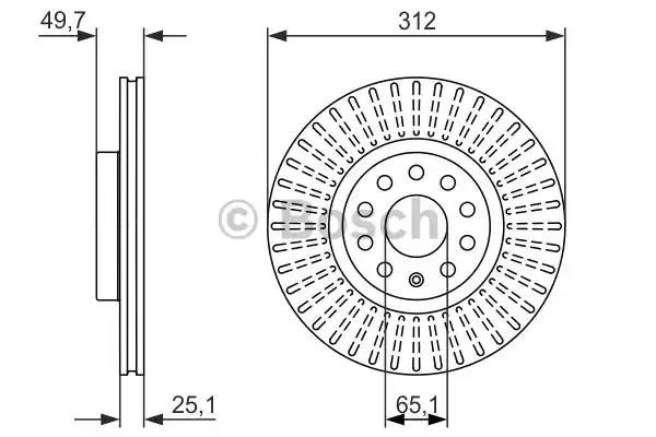 Диск тормозной передний 0986479932 BOSCH