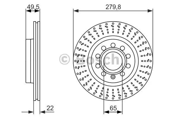 Диск тормозной передний 0986479940 BOSCH