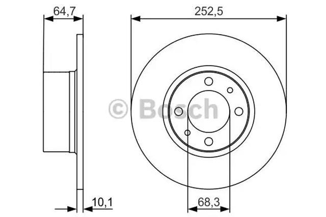 0986479988 BOSCH Диск тормозной передний купить в Сумы