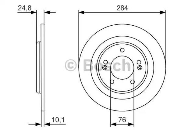 Диск тормозной задний 0986479A13 BOSCH