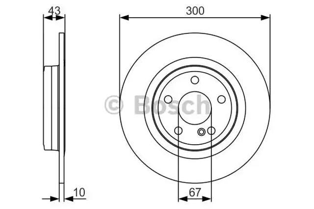 Задний дисковый тормоз 0986479A38 BOSCH