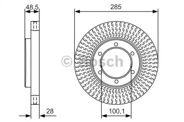 BOSCH 0986479A95 Диск тормозной передний в наличии Сумы